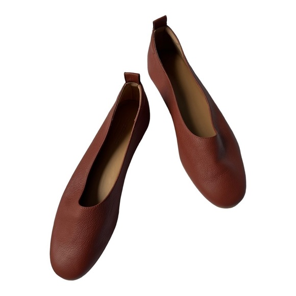 Everlane Brick Color Italian Leather Day Glove Ballet Flat Size 11 NWOT - Picture 3 of 9